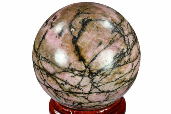Polished Rhodonite Sphere - India #116172